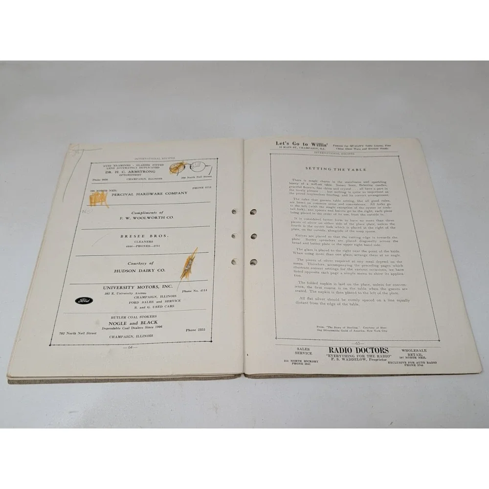 Mckinley Foundation University of Illinois Yearbook Vintage‎ Antique 1938 Church